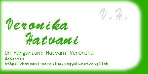 veronika hatvani business card